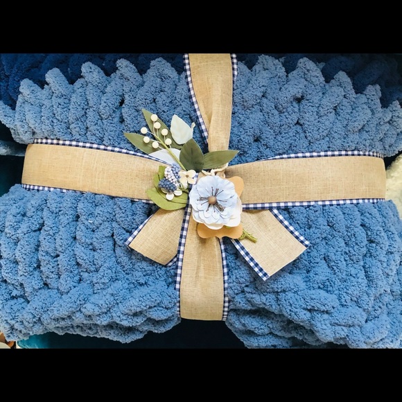 COPY - Chunky knit blanket (chenille yarn) - Throw/Lapghan available in many co… - Picture 5 of 16